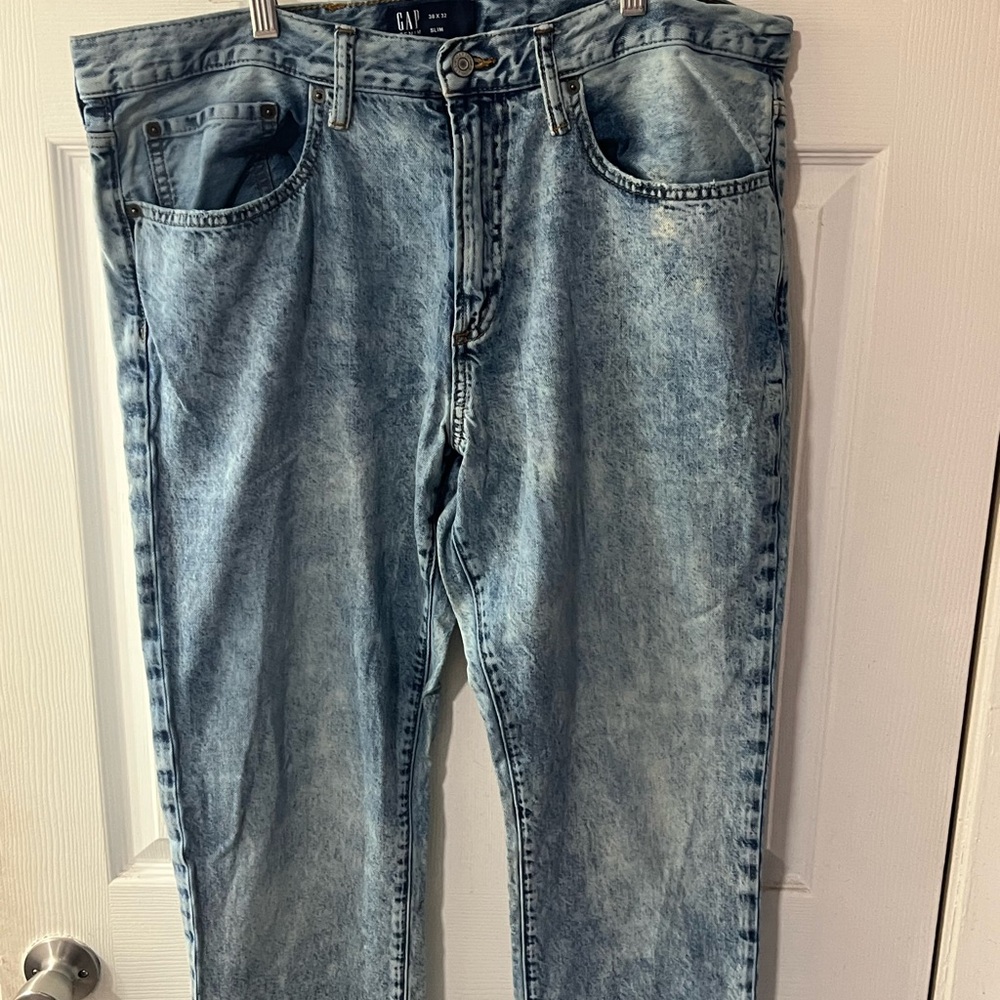 GAP Men's Blue Acid Wash Jeans